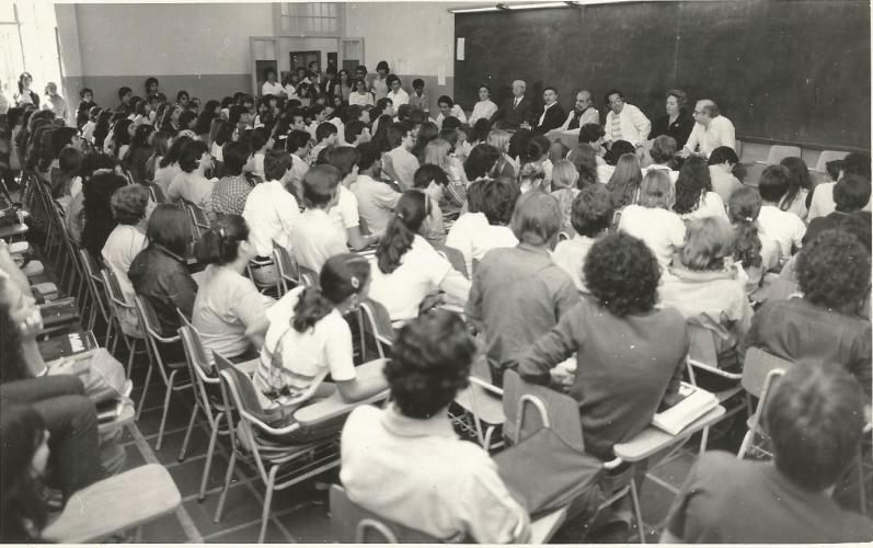 Aula no Pré-Vestibular - 1981